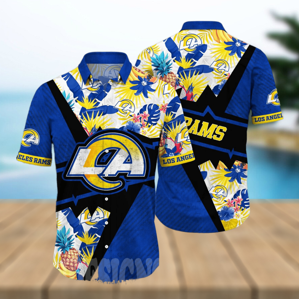 Los Angeles Rams NFL Floral All Over Printed 3D Hawaiian Shirt - Limotees