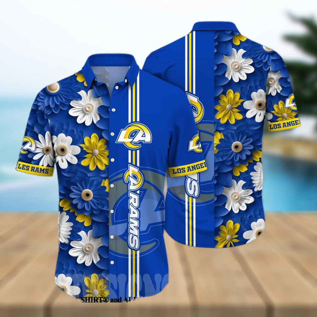 Los Angeles Rams NFL Flower Unisex Full Printing Hawaiian Shirt - Limotees