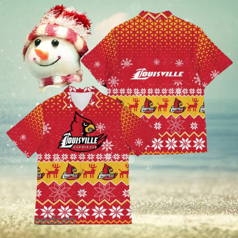 Louisville Cardinals Best Ugly Christmas 3D Hawaiian Shirt Printed Fans Gift For Family Holidays - Limotees