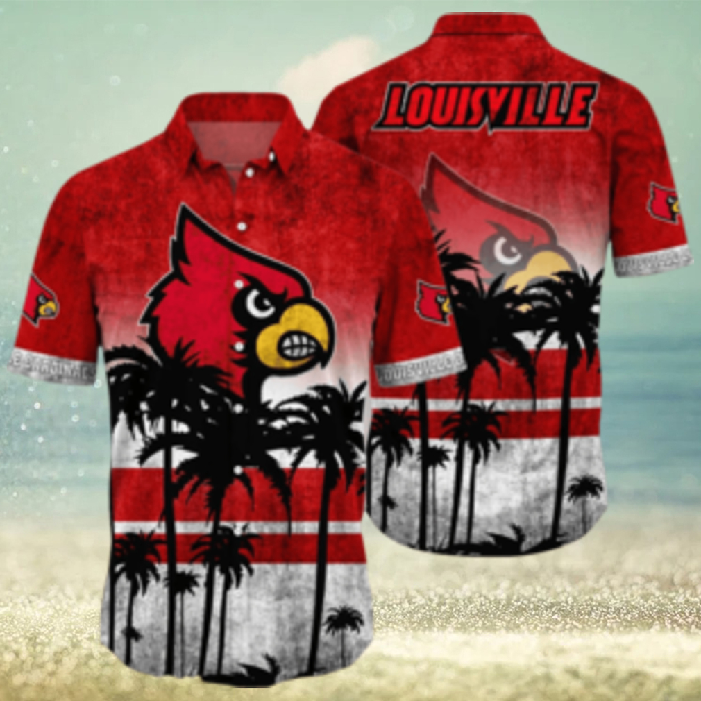 Louisville Cardinals Logo Coconut Tropical Hawaiian Shirt Beach Gift For Fans - Limotees