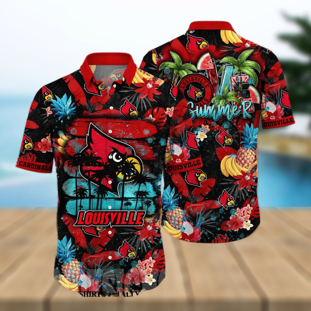 Louisville Cardinals NCAA Floral Unisex Hawaiian Shirt - Limotees