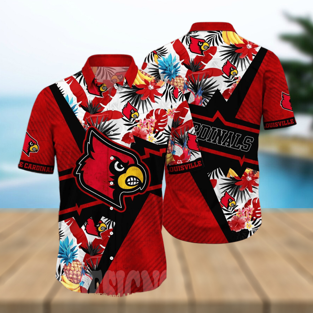 Louisville Cardinals NCAA Flower 3D Full Print Hawaiian Shirt - Limotees