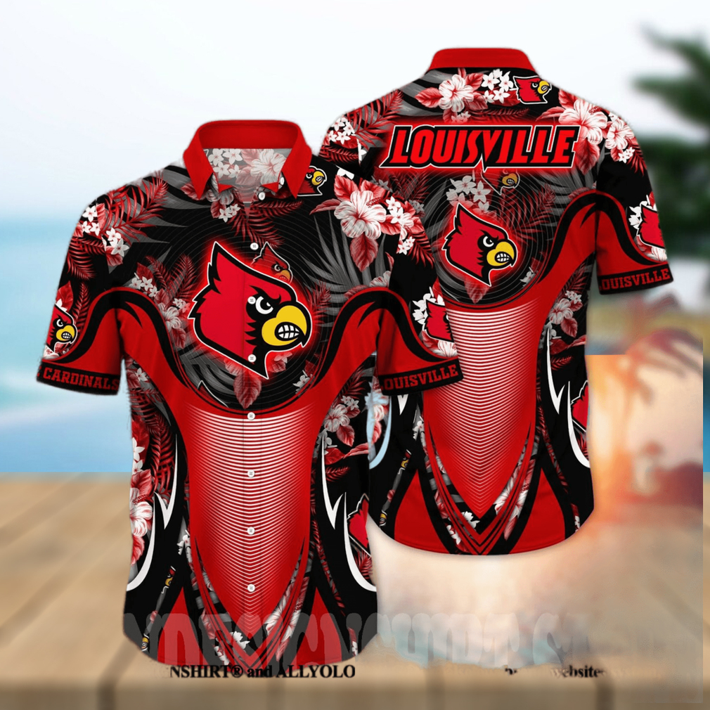 Louisville Cardinals NCAA Flower Classic Hawaiian Shirt - Limotees