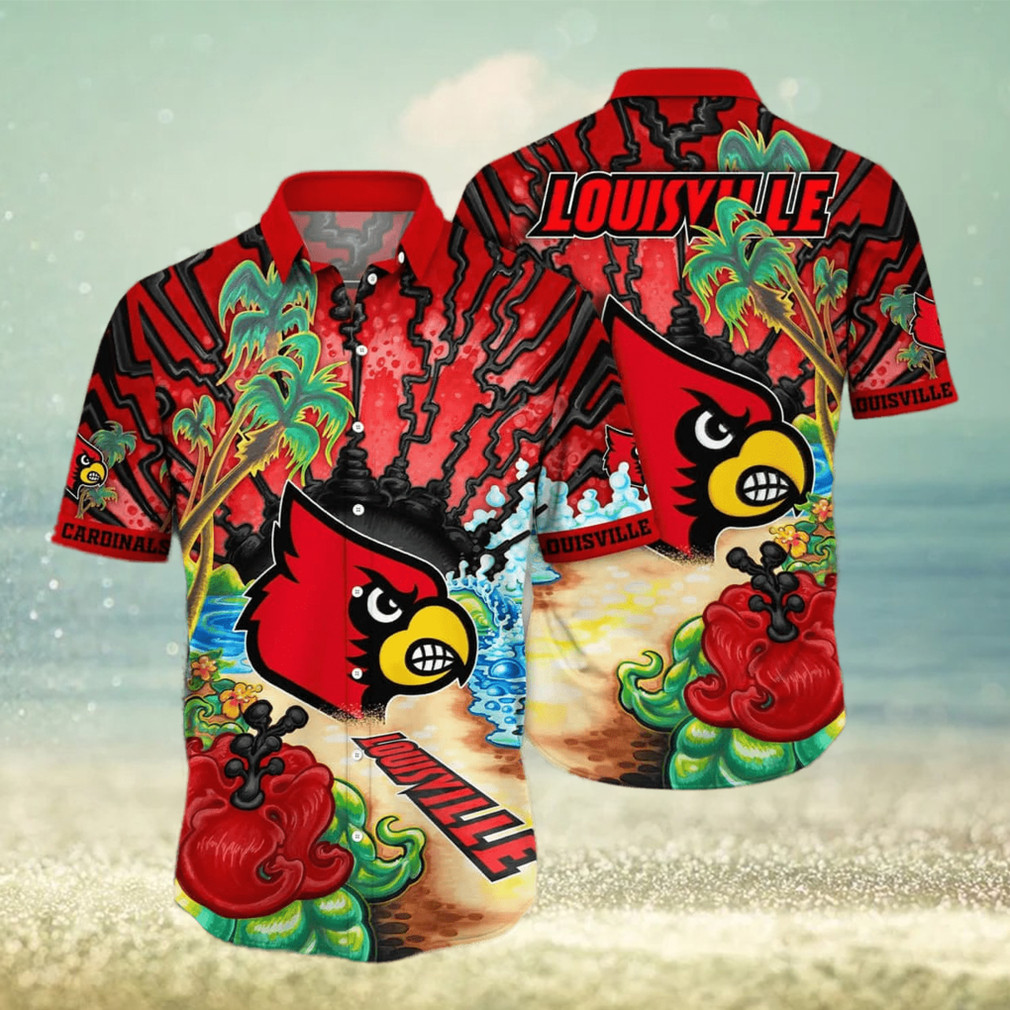 Louisville Cardinals NCAA Hawaiian Shirt Beach Gift For Friend - Limotees