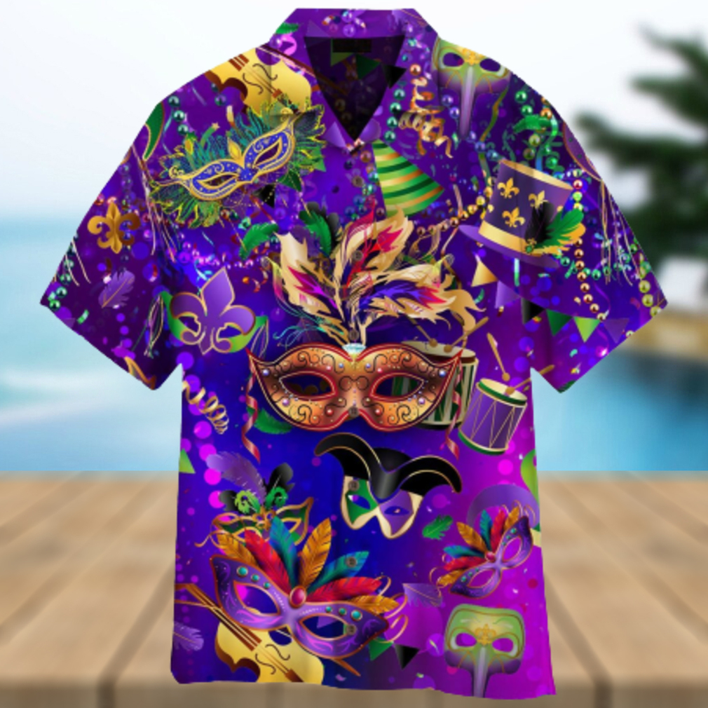 Love Happy Mardi Gras Aloha Hawaiian Shirt Summer Gift Beach Shirt - Limotees