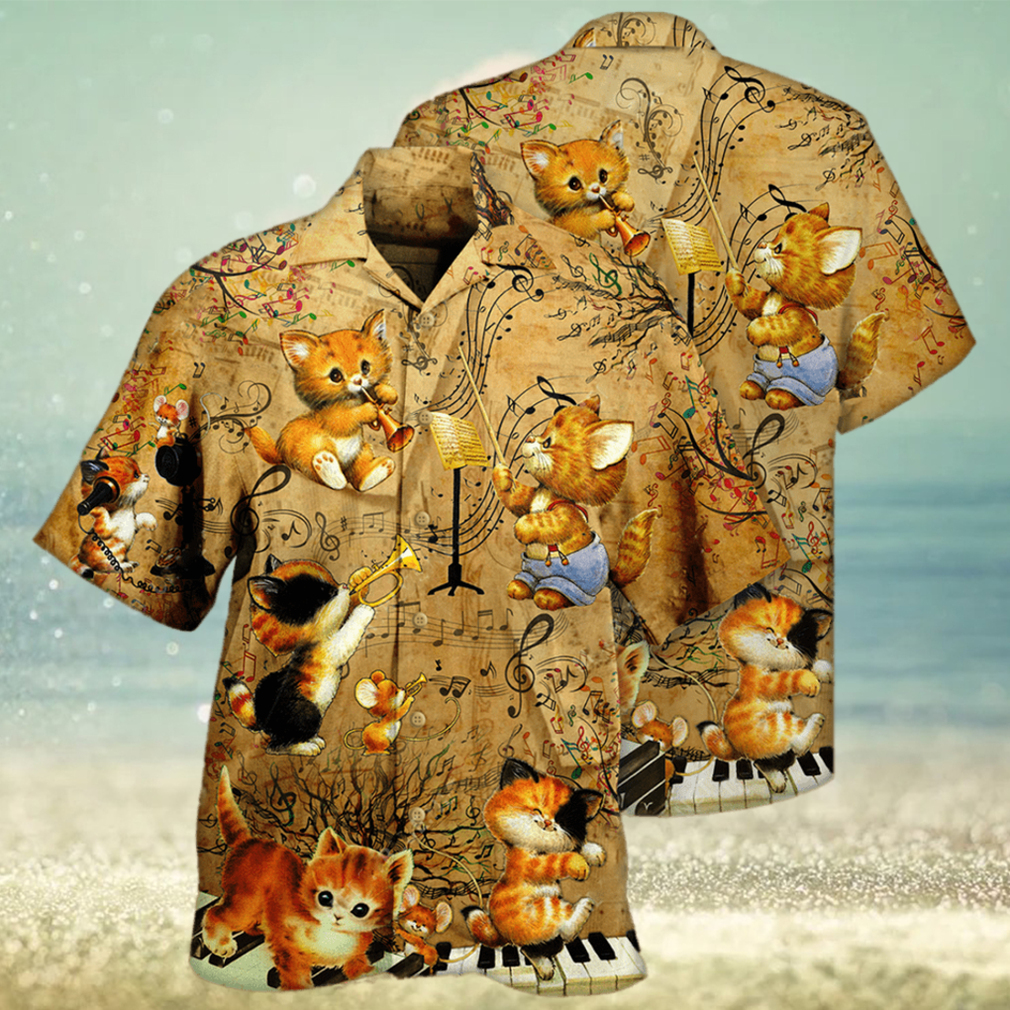 Lover Music And Kitties Cat Hawaiian Shirt - Limotees