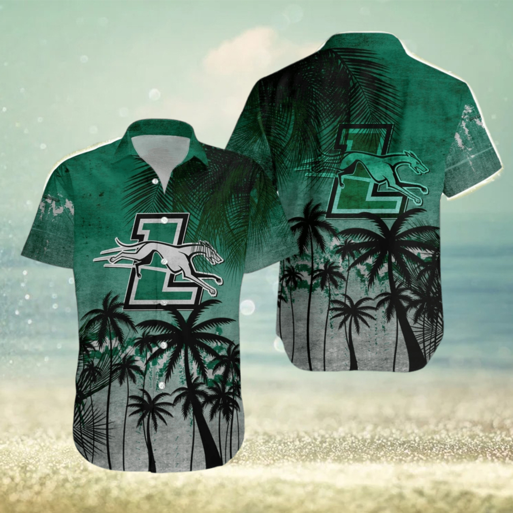 Loyola Maryland Greyhounds Hawaiian Shirt Summer Gift Coconut Tree Tropical Grunge Pattern For NCAA Fans - Limotees