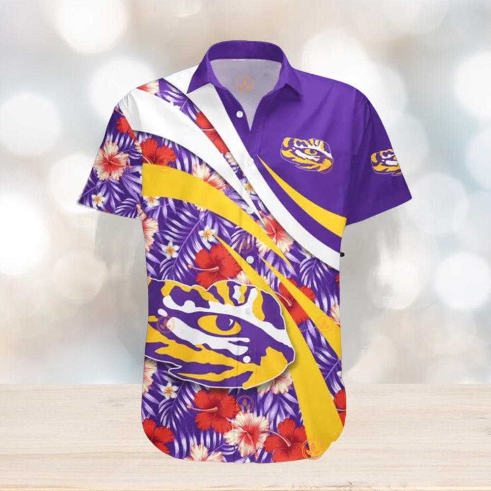 Lsu Hawaiian Shirt Style Lsu Tigers Hibiscus Best Hawaiian Shirts - Limotees