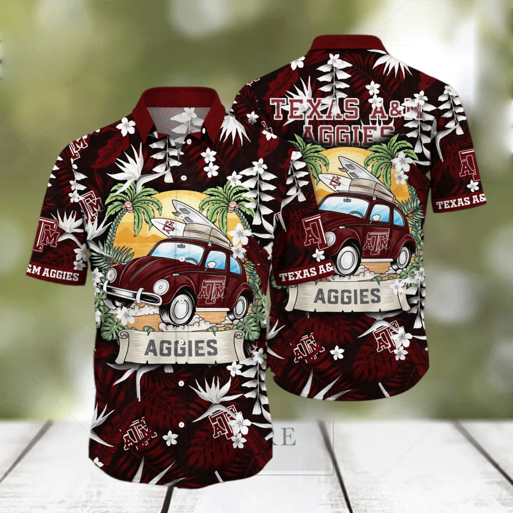 M Aggies NCAA Hawaiian Shirt Sunsetstime Aloha Shirt - Limotees