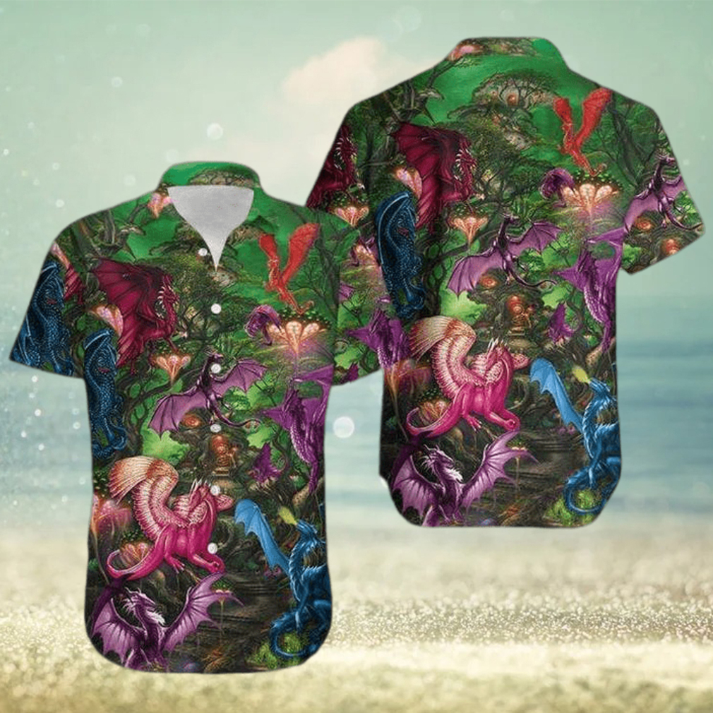 Magical Dragon In The Forest Hawaiian Shirt - Limotees