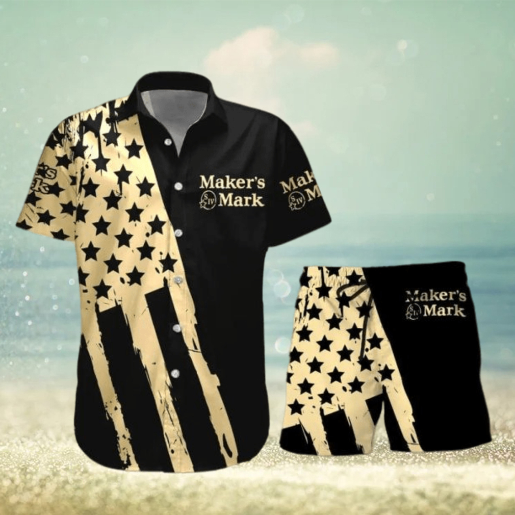 Malibu Rum USA Flag Hawaiian Combo Shirt And Short Gift Hawaiian For Mens Black Hawaiian Shirt - Limotees