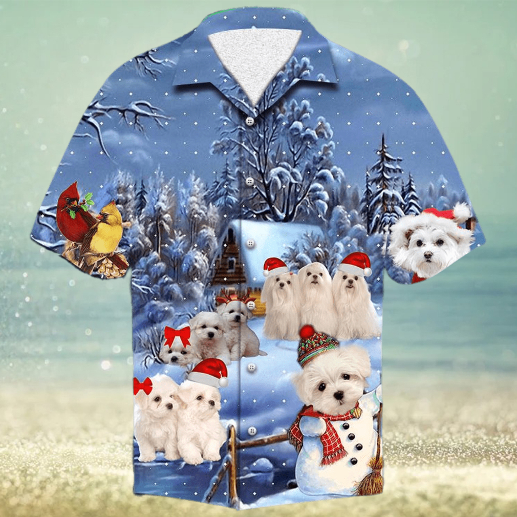 Maltese Christmas Hawaiian Shirt - Limotees