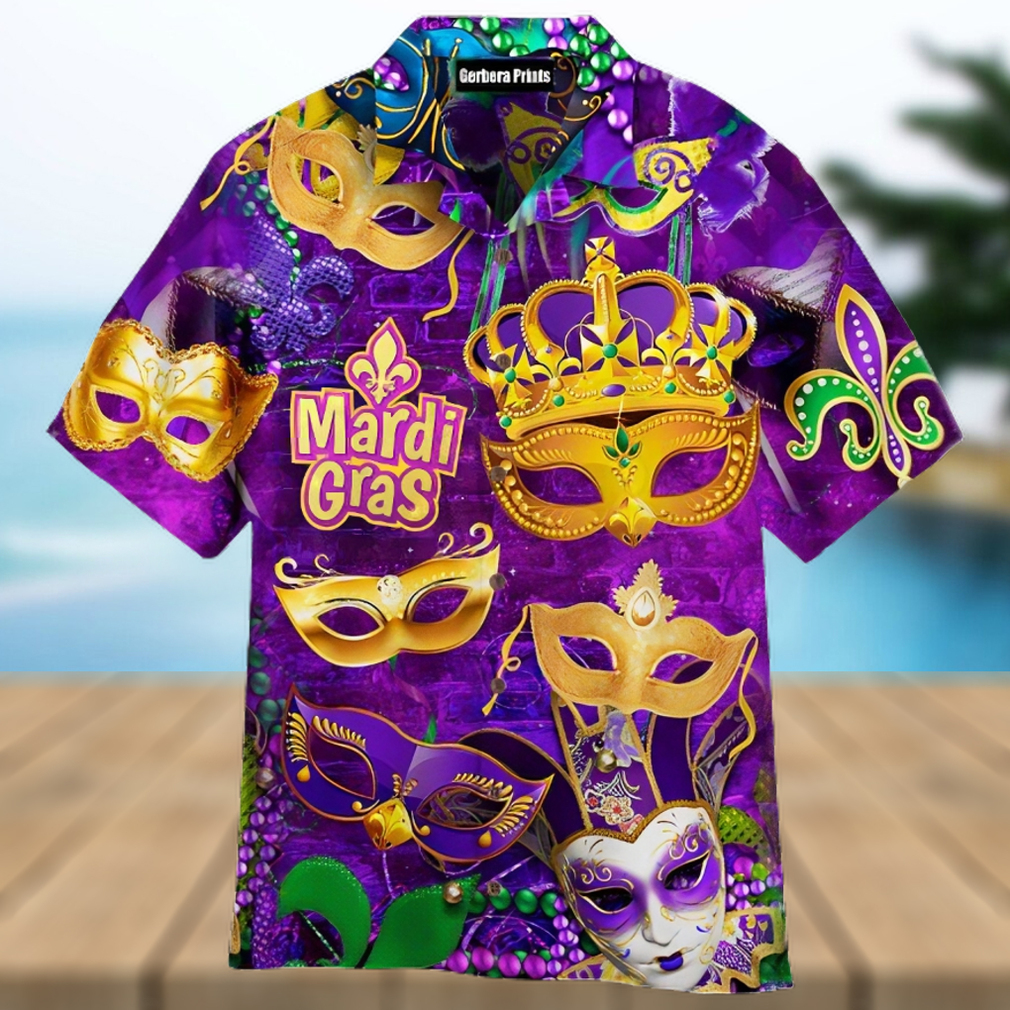 Mardi Gras Mask Aloha Hawaiian Shirts For Men & For Women - Limotees