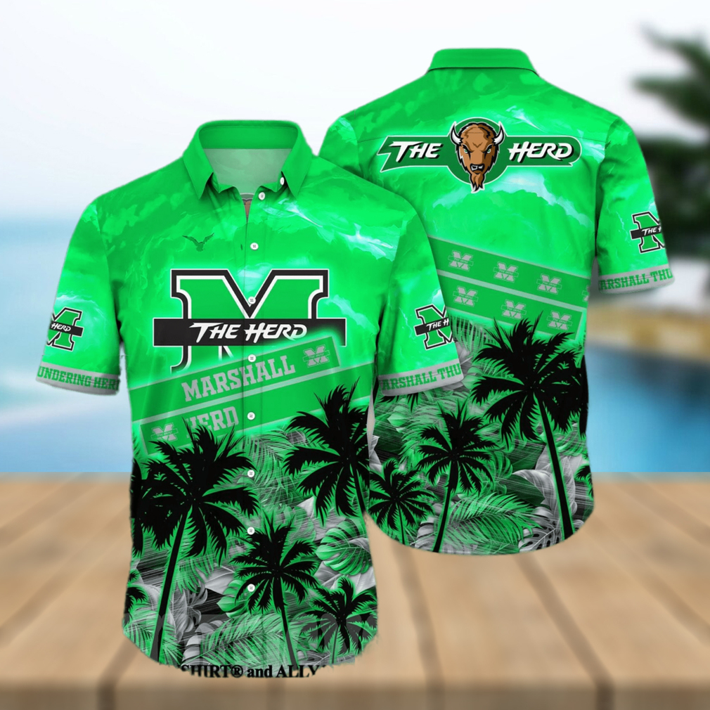 Marshall Thundering Herd NCAA Flower All Over Printed Unisex Hawaiian Shirt - Limotees