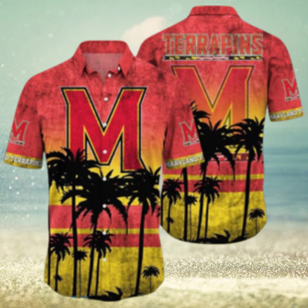 Maryland Terrapins Logo Coconut Tropical Hawaiian Shirt Beach Gift For Fans - Limotees