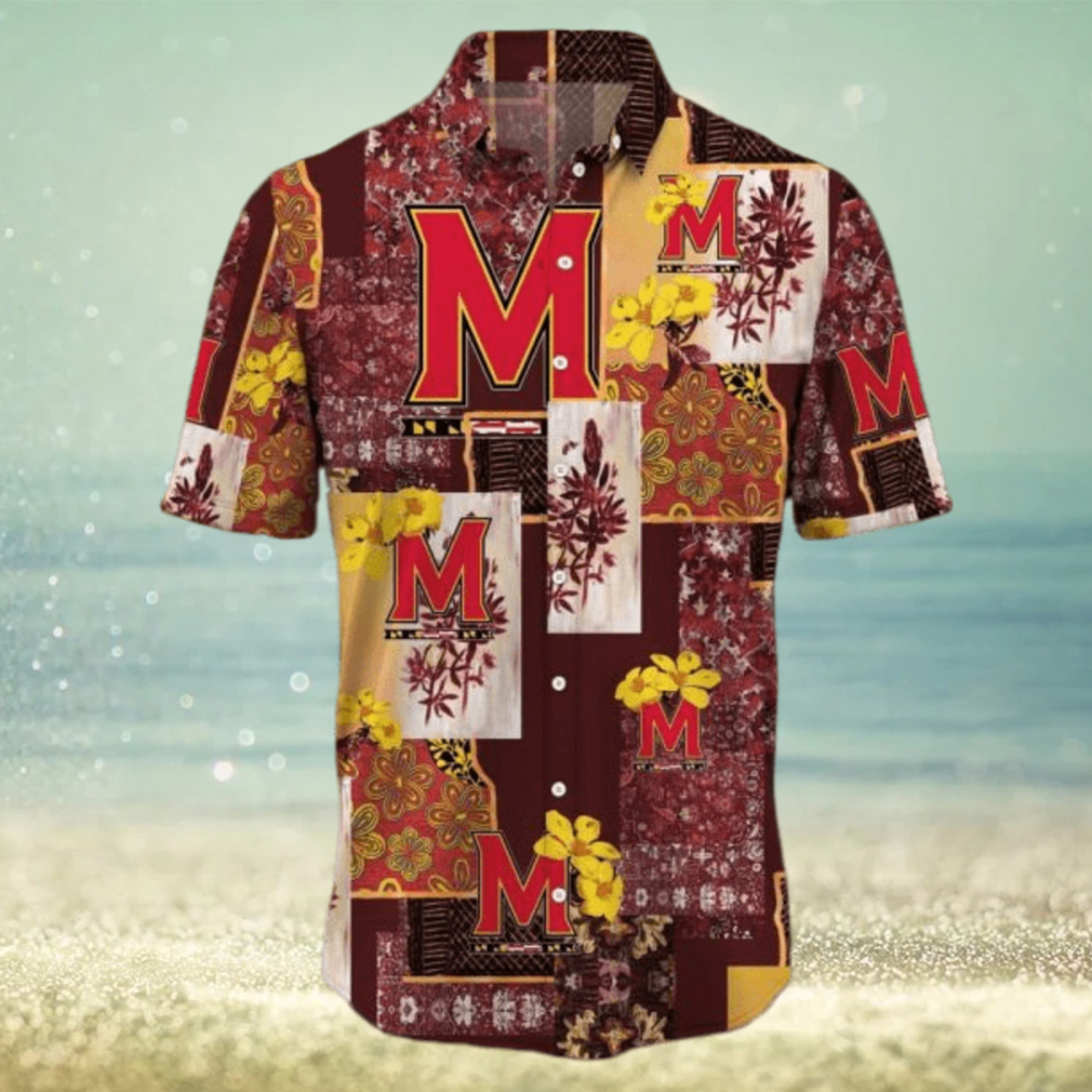 Maryland Terrapins Map US Pattern Hawaiian Shirt Short Sleeve For Men And Women - Limotees