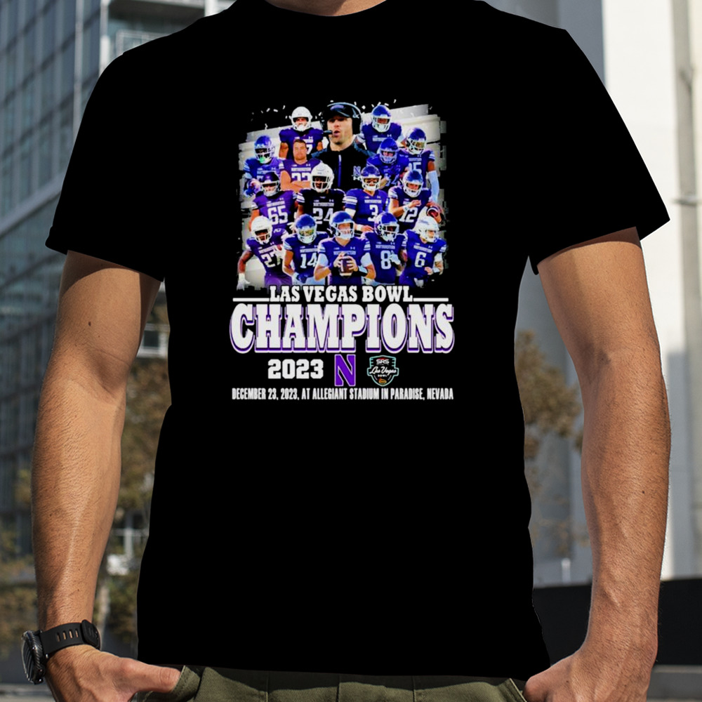 Northwestern Wildcats Football 2023 Las Vegas Bowl Champions Shirt