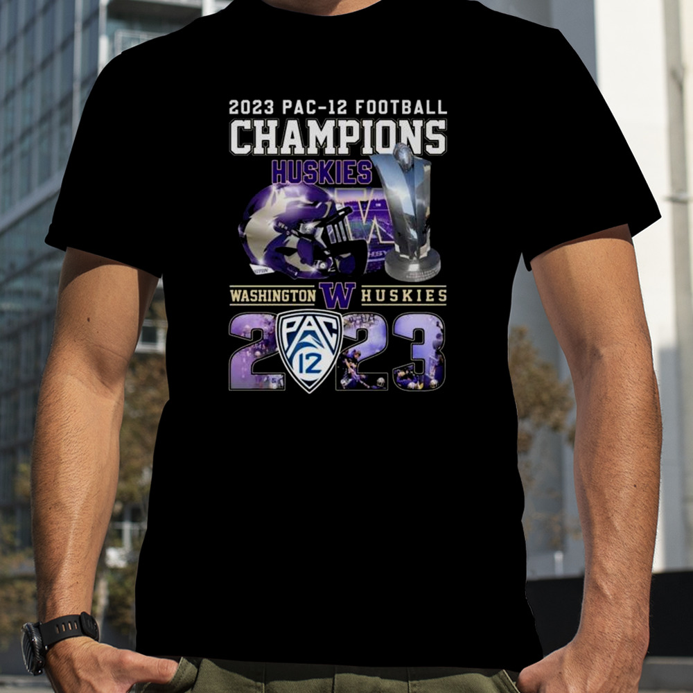 Washington Huskies Helmet 2023 Pac-12 Football Champions Shirt