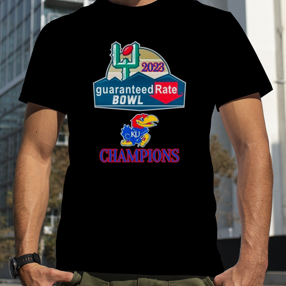 Kansas Jayhawks 2023 Guaranteed Rate Bowl Champions football shirt