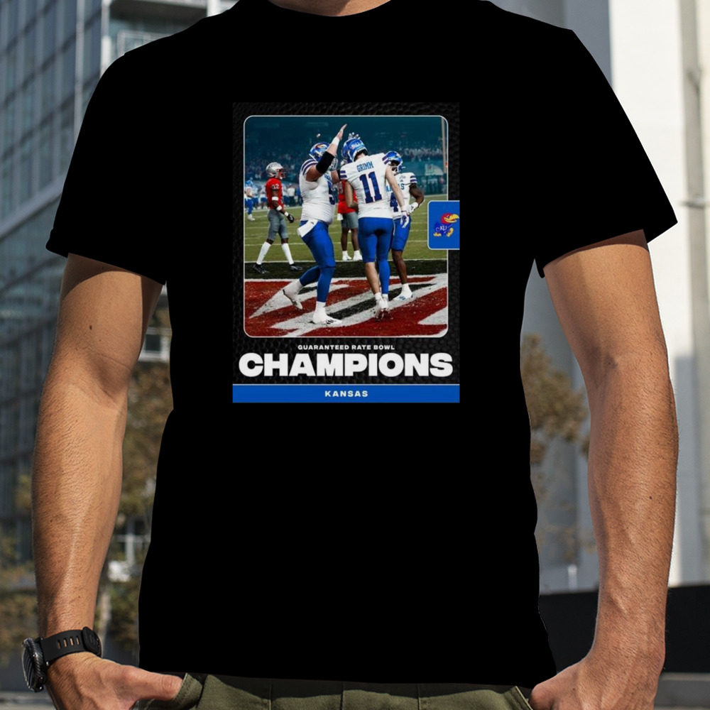 Kansas Jayhawks Takes Down UNLV To Win The 2023 Guaranteed Rate Bowl Champions NCAA Football T-shirt