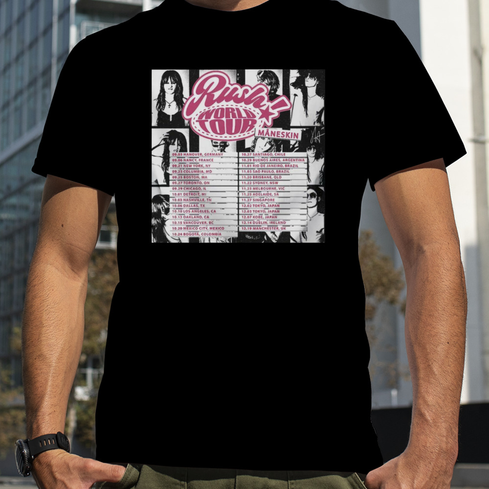 Maneskin Rush World Tour 2023 shirt