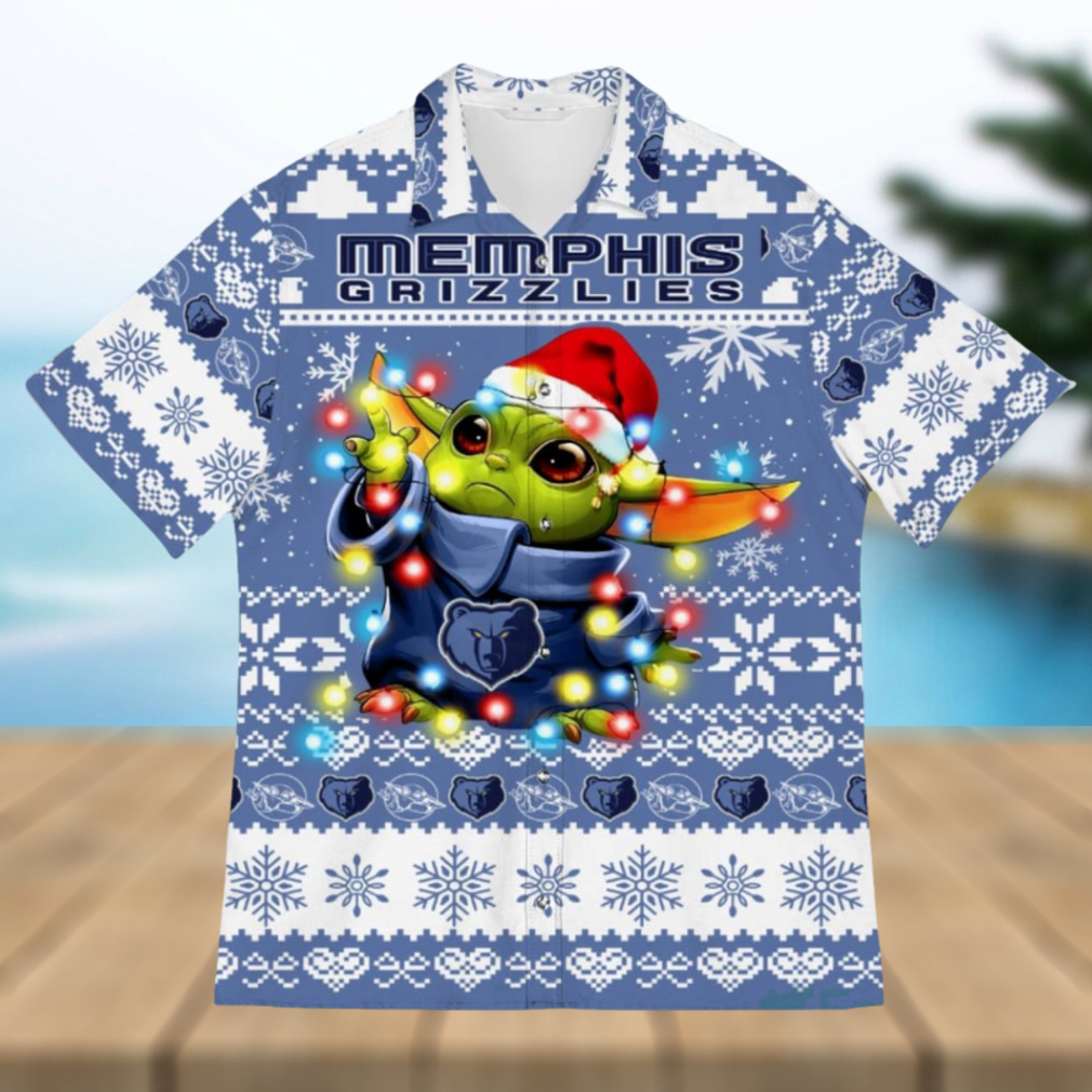 Memphis Grizzlies Baby Yoda Star Wars Christmas Hawaiian Shirt - Limotees