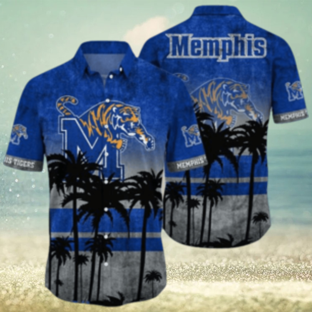 Memphis Tigers Logo Coconut Tropical Hawaiian Shirt Beach Gift For Fans - Limotees