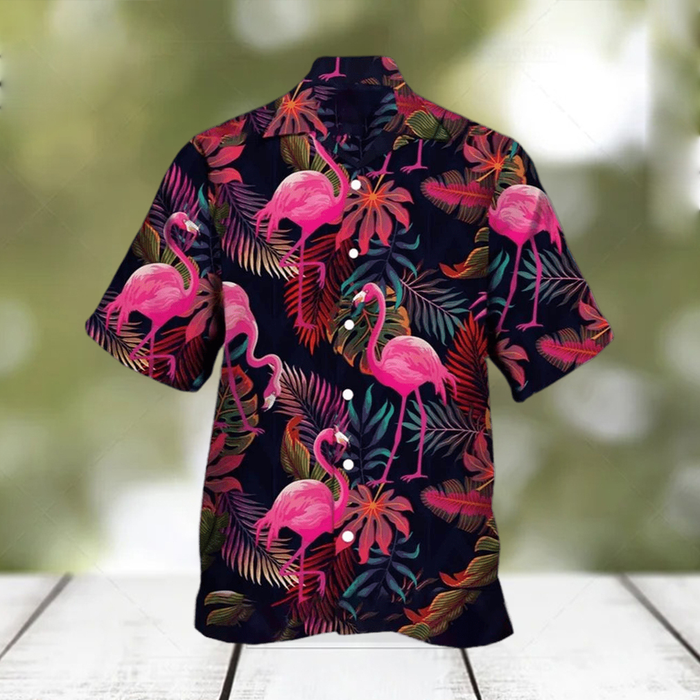 Men s Botanical Flamingo Hawaiian T Shirt - Limotees