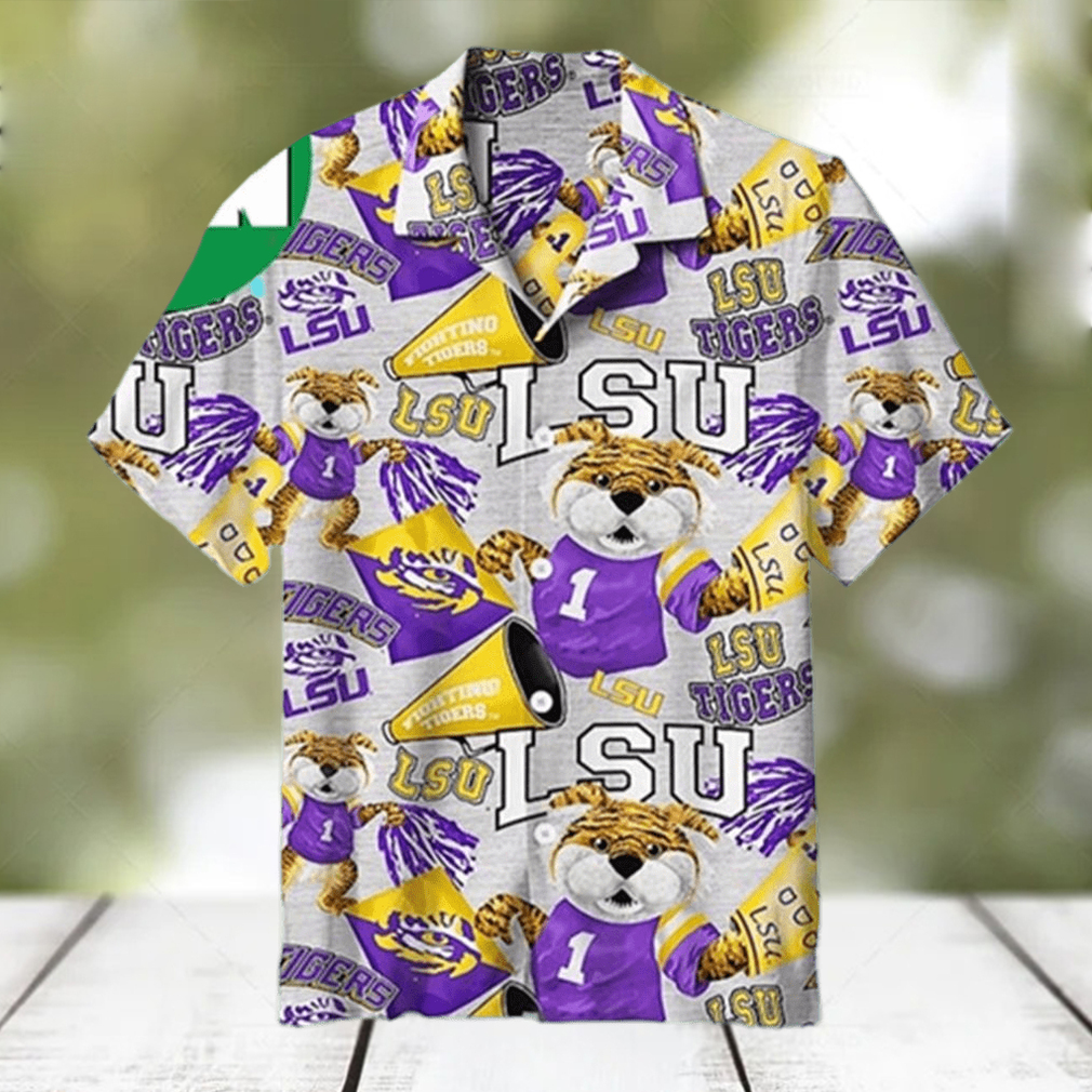 Men s LSU Louisiana State University With Mascots Summer Hawaiian Shirt - Limotees