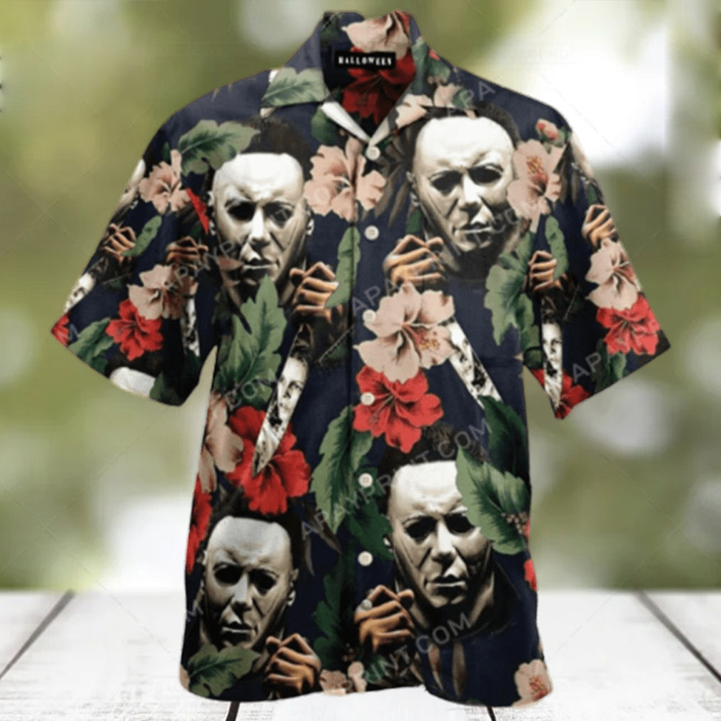 Men s Michael Myers Halloween Horror Killers Hawaiian Shirt - Limotees