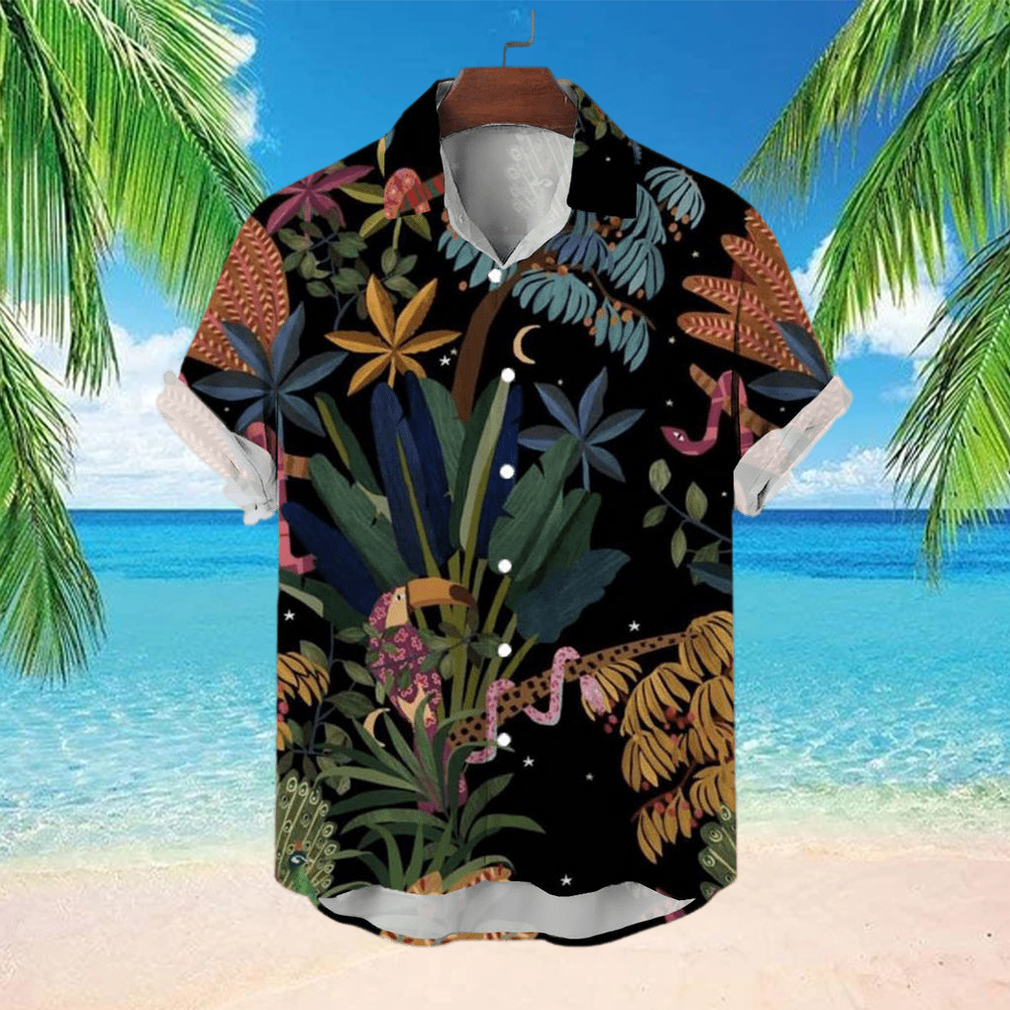 Men’s Casual Rainforest Short Sleeve Shirt Button Down Shirt - Limotees