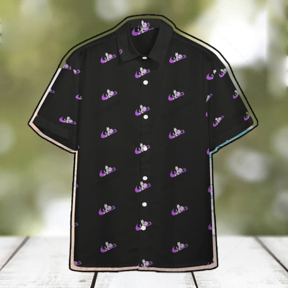 Mewtwo Swoosh Custom Button Hawaiian Shirt - Limotees