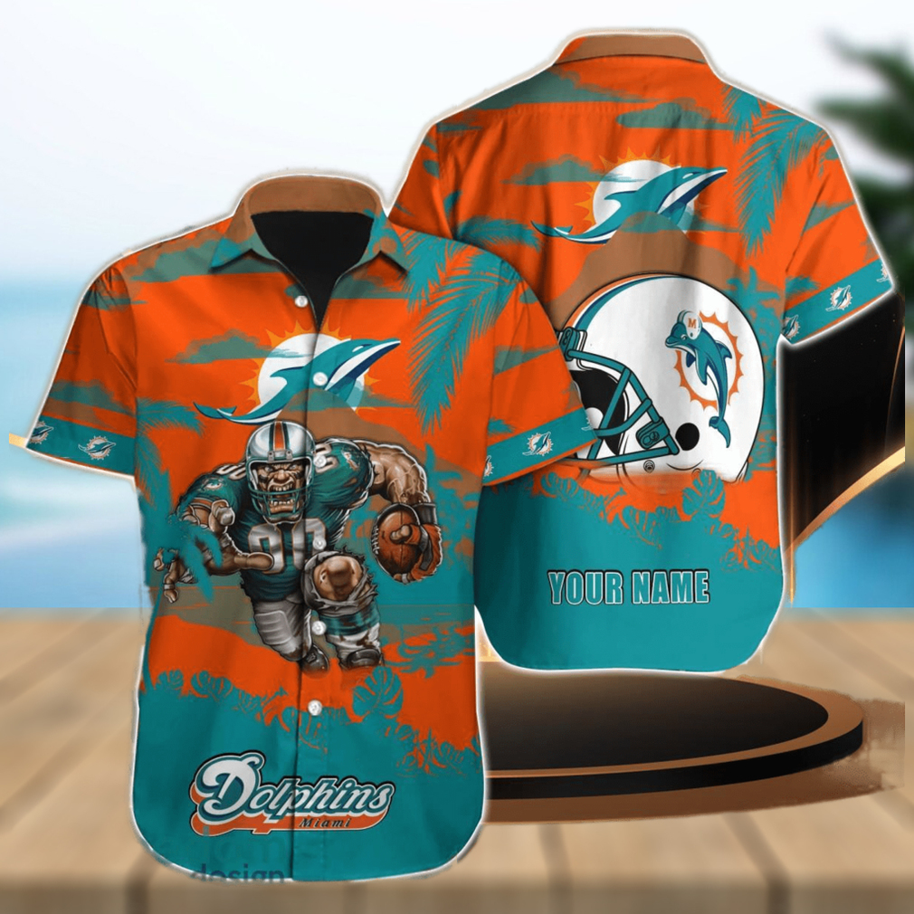 Miami Dolphins NFL Custom Name Hawaiian Shirt For Men Women Best Gift For Real Fan - Limotees