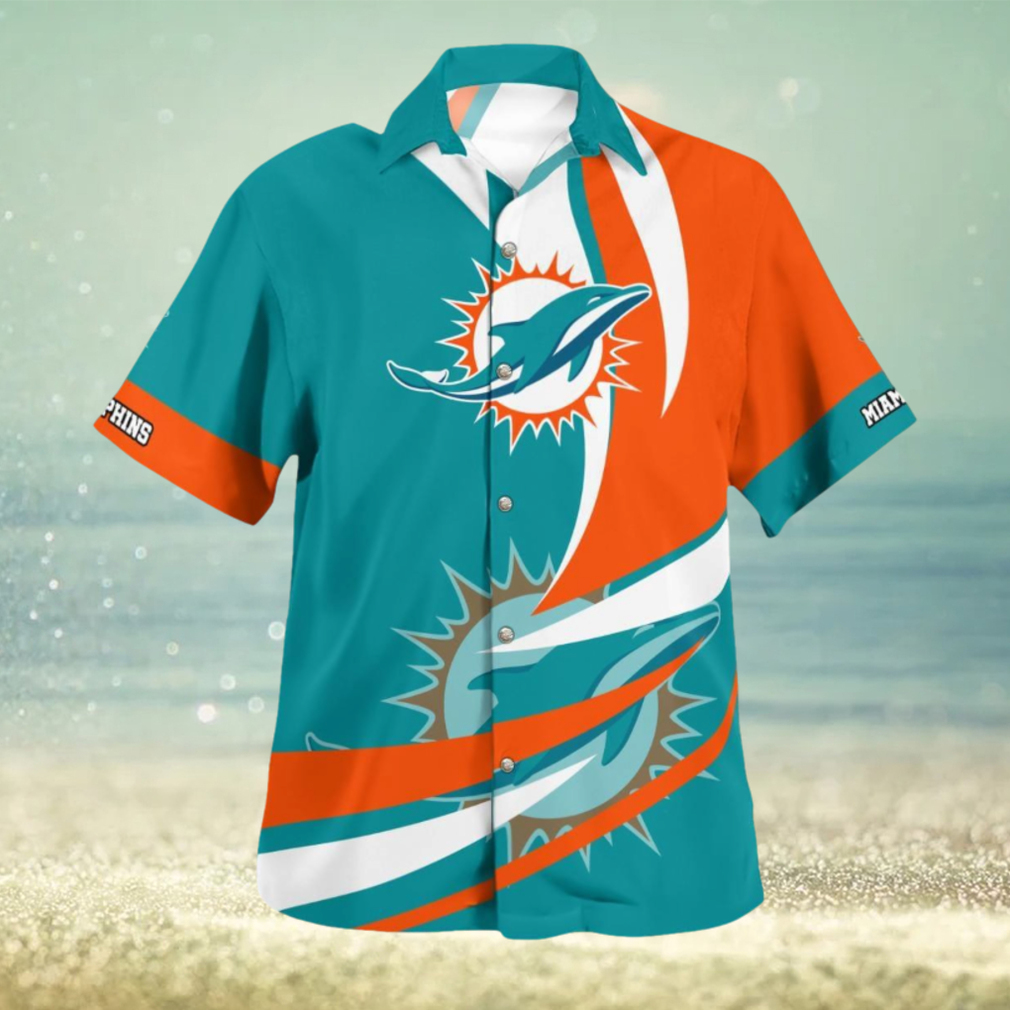 Miami Dolphins Natural 3D Hawaiian Shirt Best For Fans Beach Gift For Men And Women - Limotees