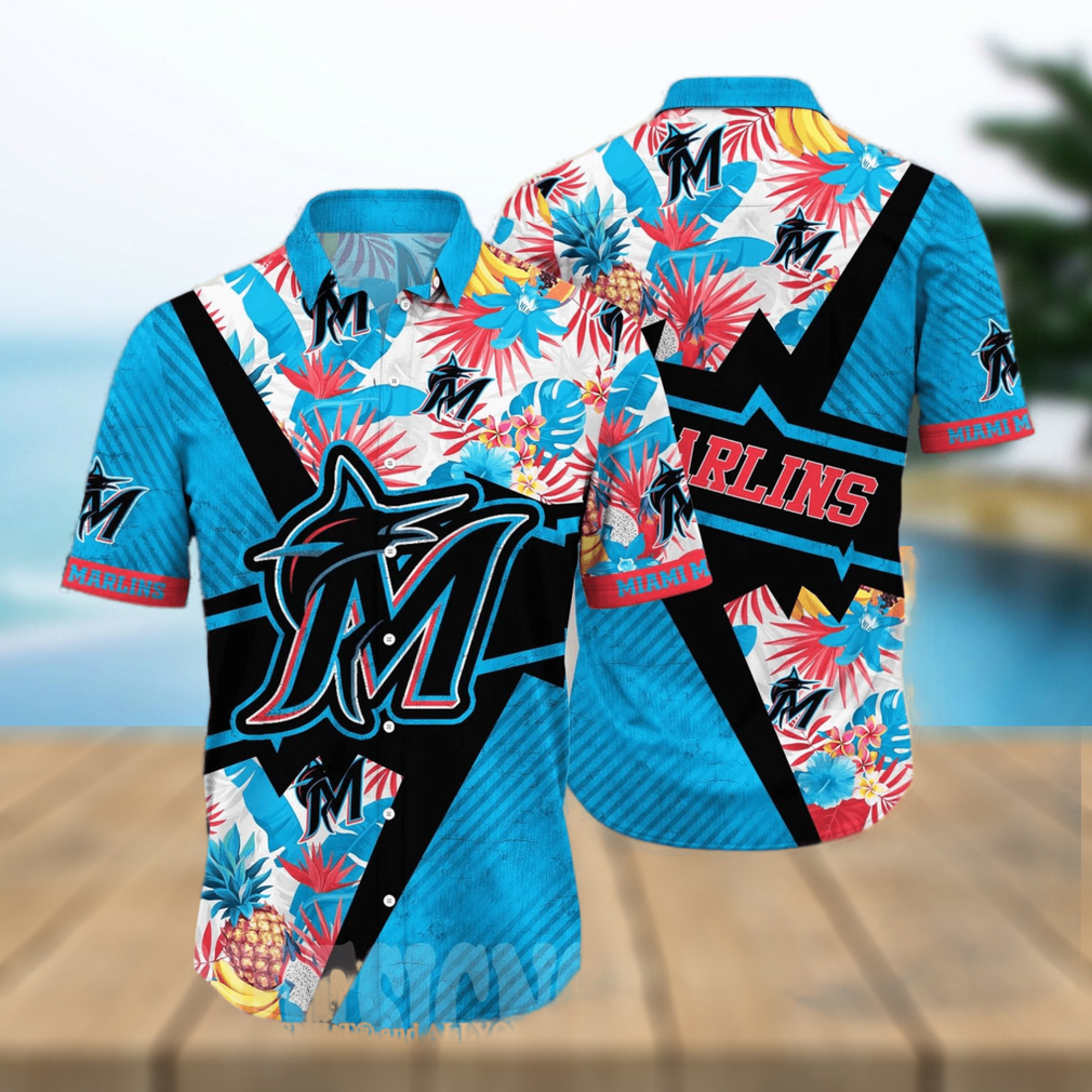 Miami Marlins MLB Flower All Over Print 3D Hawaiian Shirt - Limotees