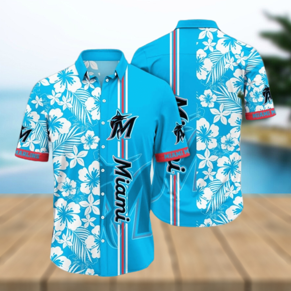 Miami Marlins MLB Flower Hawaiian Shirt - Limotees