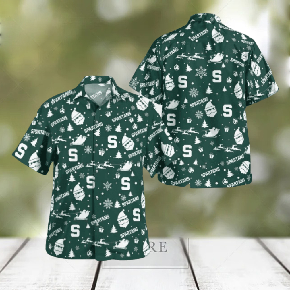 Michigan State Spartans Christmas Hawaiian Shirt Beach Gift Fans For Men And Women - Limotees