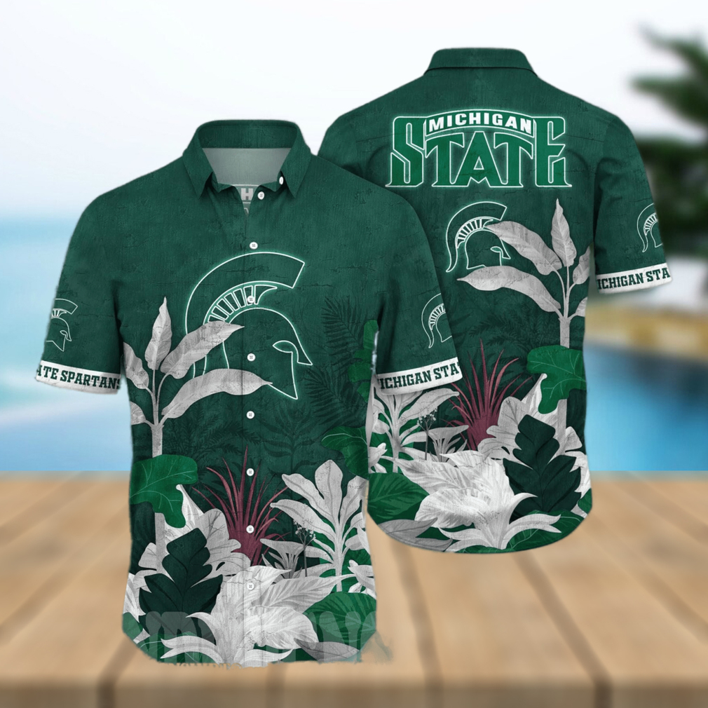 Michigan State Spartans NCAA Flower All Over Printed Hawaiian Shirt - Limotees