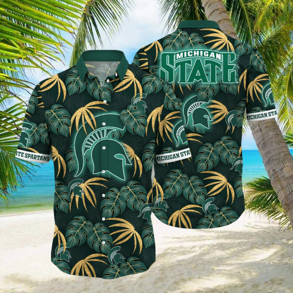 Michigan State Spartans NCAA Hawaiian Shirt Lush Greenery The World Sport Shirts - Limotees