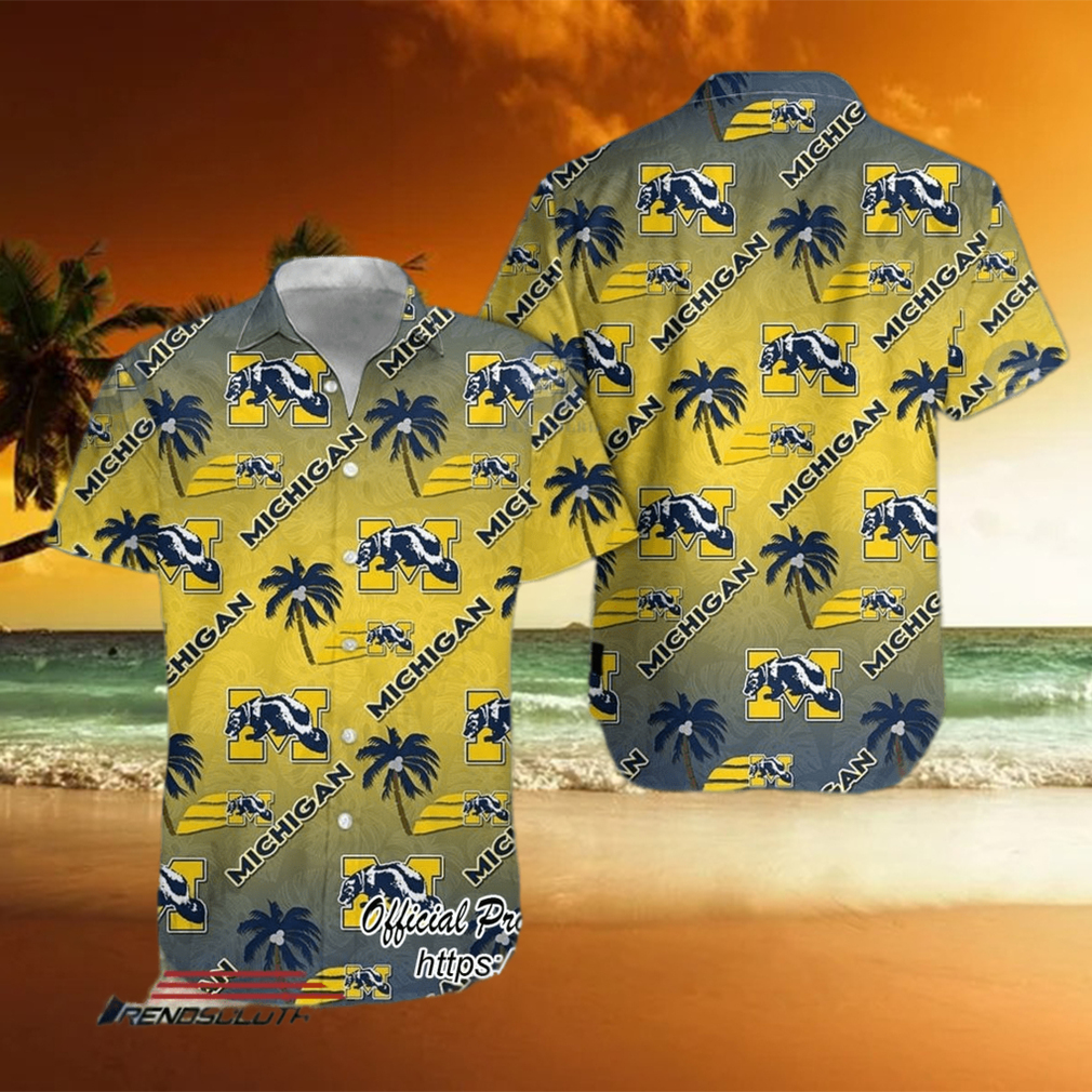 Michigan Wolverines NCAA Coconut Tree Hawaiian Shirt - Limotees