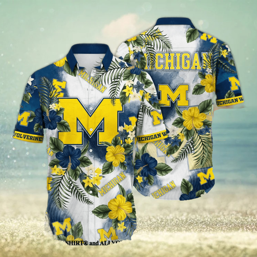 Michigan Wolverines NCAA Floral Full Printing Classic Hawaiian Shirt - Limotees