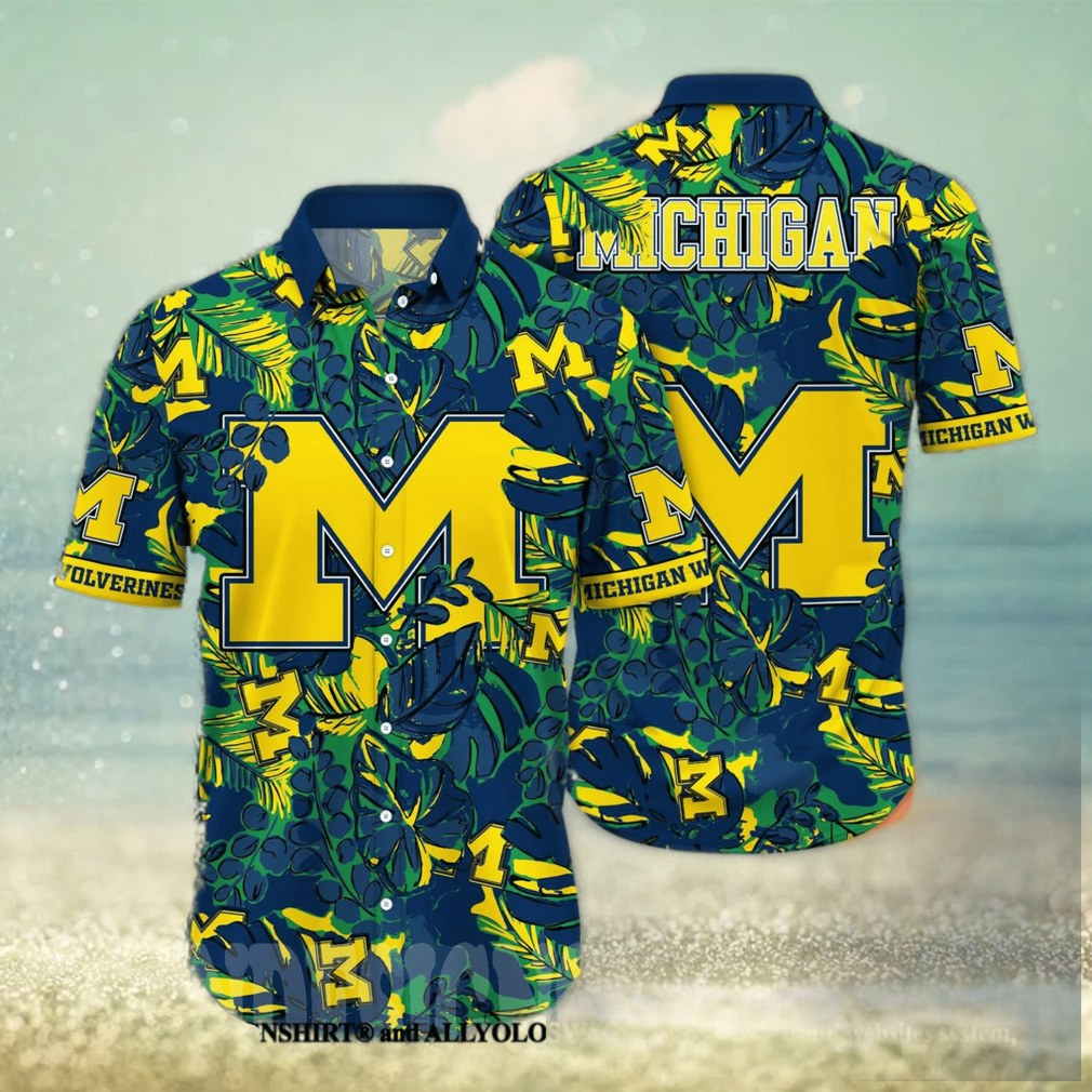 Michigan Wolverines NCAA Flower All Over Printed Classic Hawaiian Shirt - Limotees