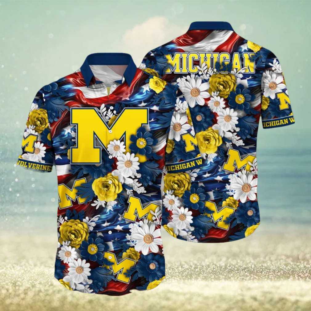 Michigan Wolverines NCAA2 Hawaii Shirt Independence Day - Limotees