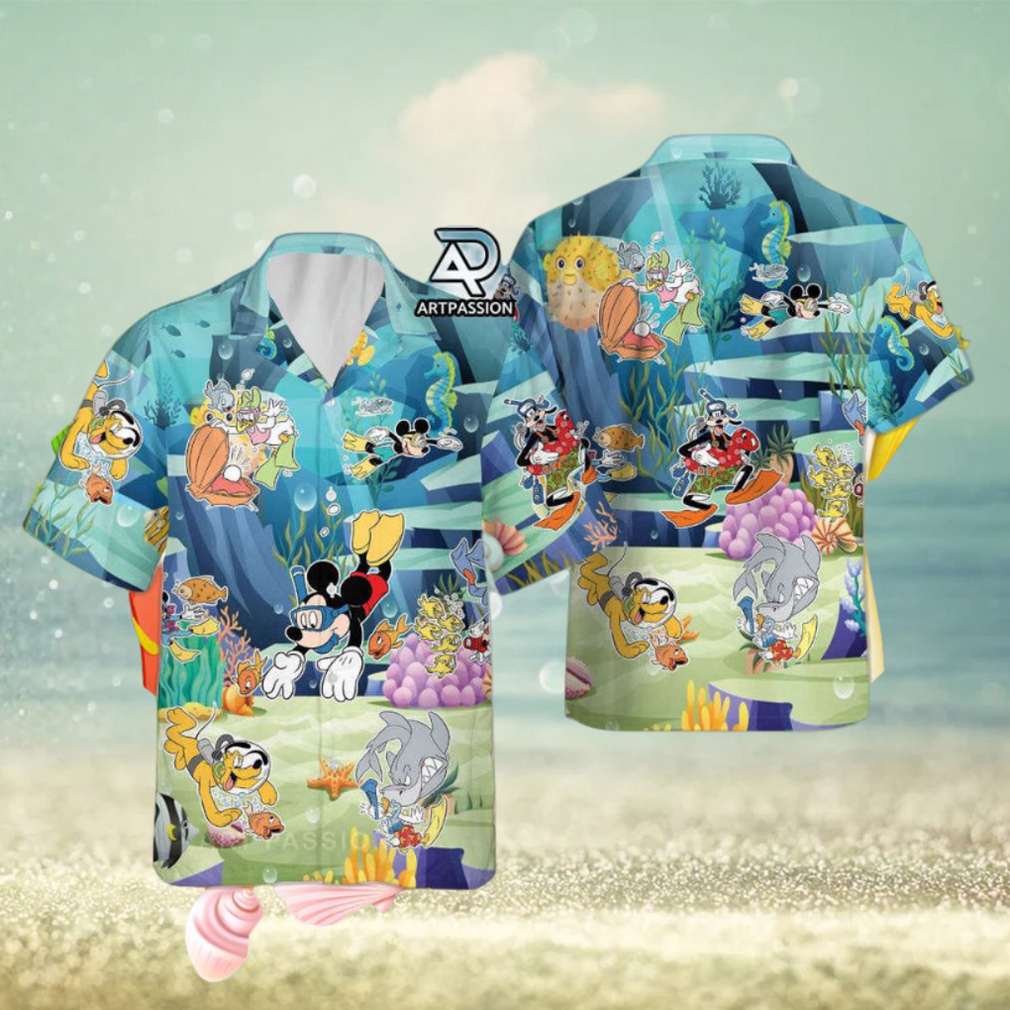 Mickey And Friends Hawaii Shirt, Mickey Aloha Shirt - Limotees