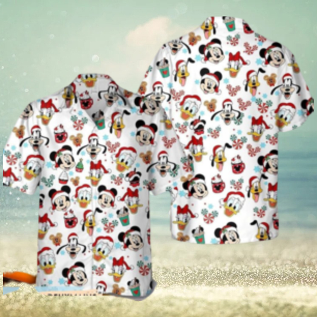 Mickey Friends Candy Hawaiian Disneyland Christmas Xmas Hawaii Merry Shirt - Limotees