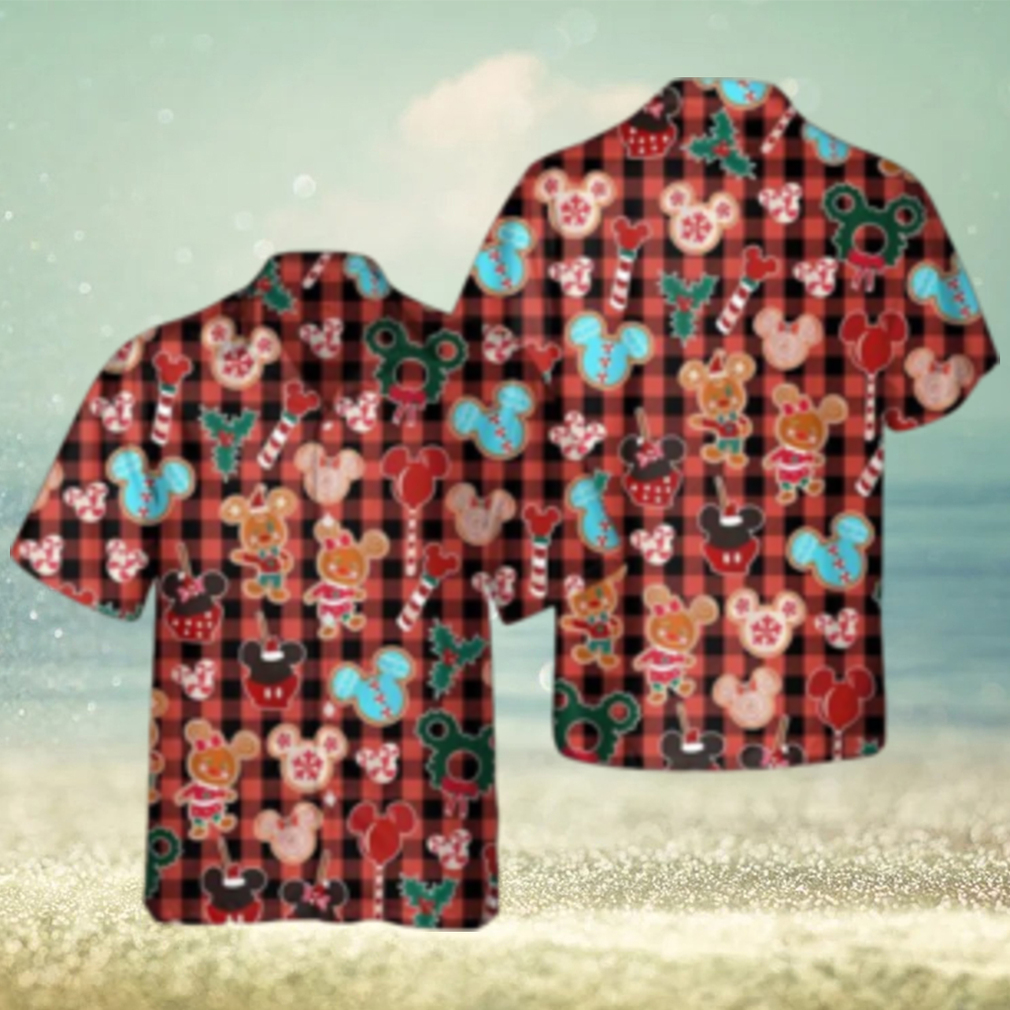 Mickey Minnie Gingerbread Snacks Disney Christmas Hawaiian Shirts Xmas Trip - Limotees