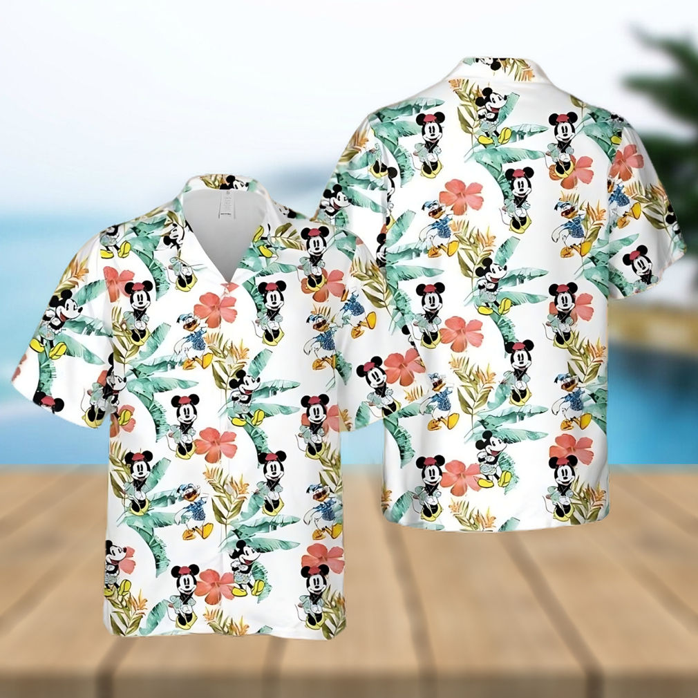 Mickey Minnie Mouse 4Th Of July Disney Hibiscus Aloha Full Printing Hawaiian Shirt - Limotees