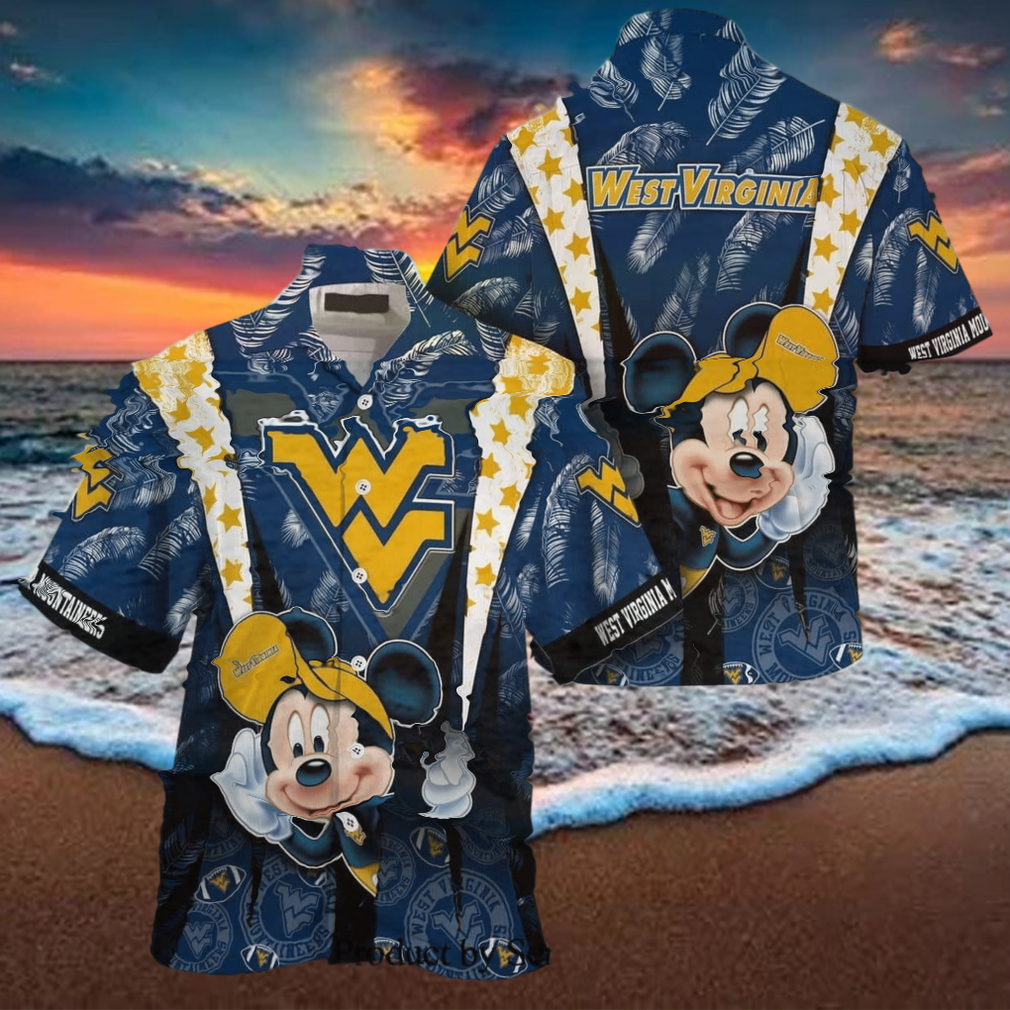 Mickey Mouse Disney NCAA West Virginia Mountaineers Hawaiian Shirt - Limotees