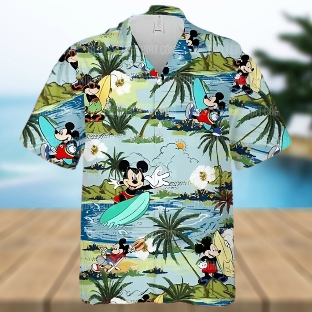 Mickey Mouse Disney Surfing Disney Hawaiian Shirt Disney Hawaii - Limotees