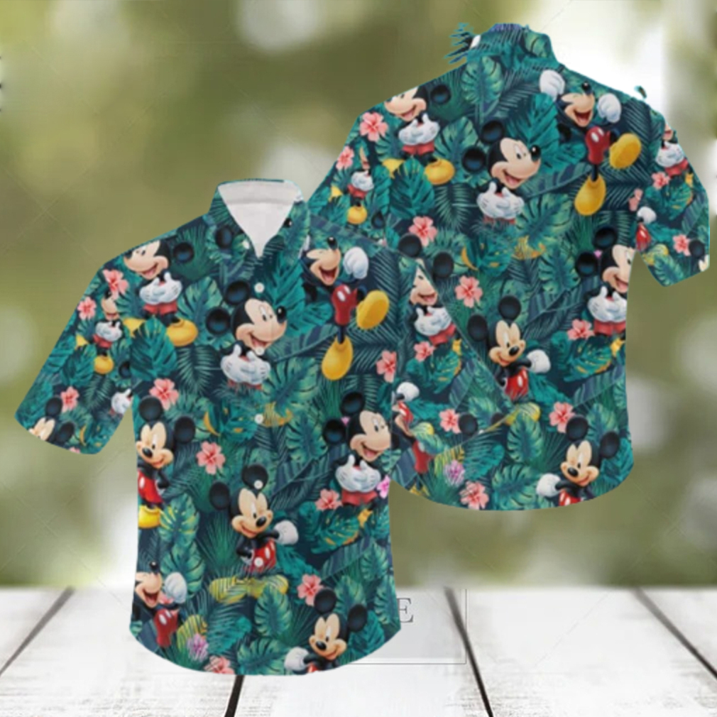 Mickey Mouse Hawaiian Shirt Palm Leaves Pattern Summer Beach Gift - Limotees